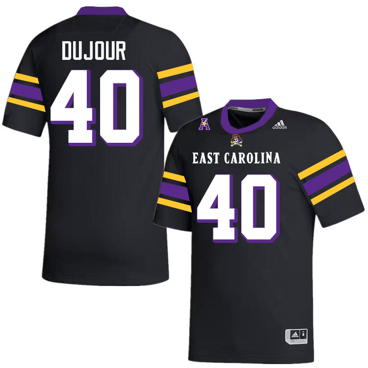 #40 Kendrick DuJour East Carolina Pirates College Football Jersey Stitched-Black #40 Kendrick DuJour East Carolina Pirates College Football Jersey Stitched-Black